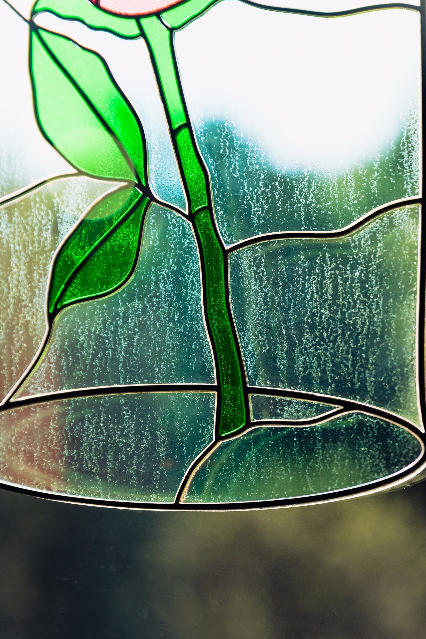 Enchanted Rose Stained Glass Acrylic Mosaic