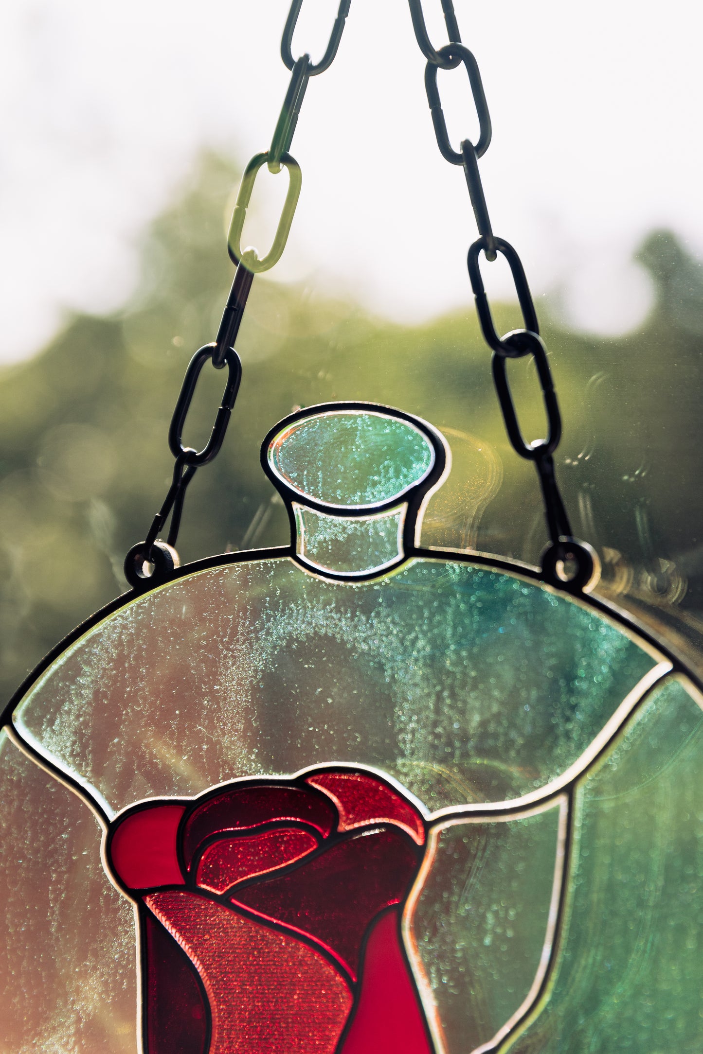 Enchanted Rose Stained Glass Acrylic Mosaic
