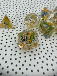 Forget Me Not Handcrafted Dice Set