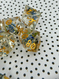 Forget Me Not Handcrafted Dice Set