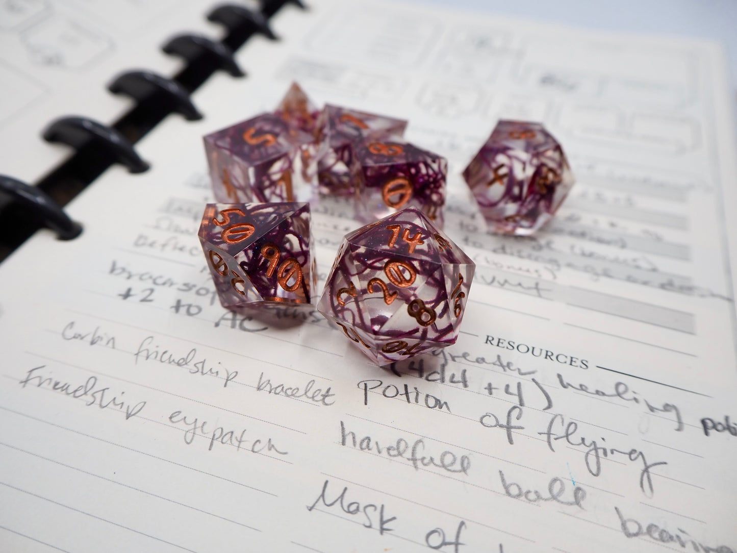 Strings of Fate Handcrafted Dice Set