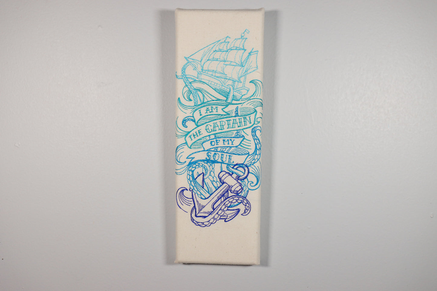 Invictus- Captain of My Soul Embroidered Canvas