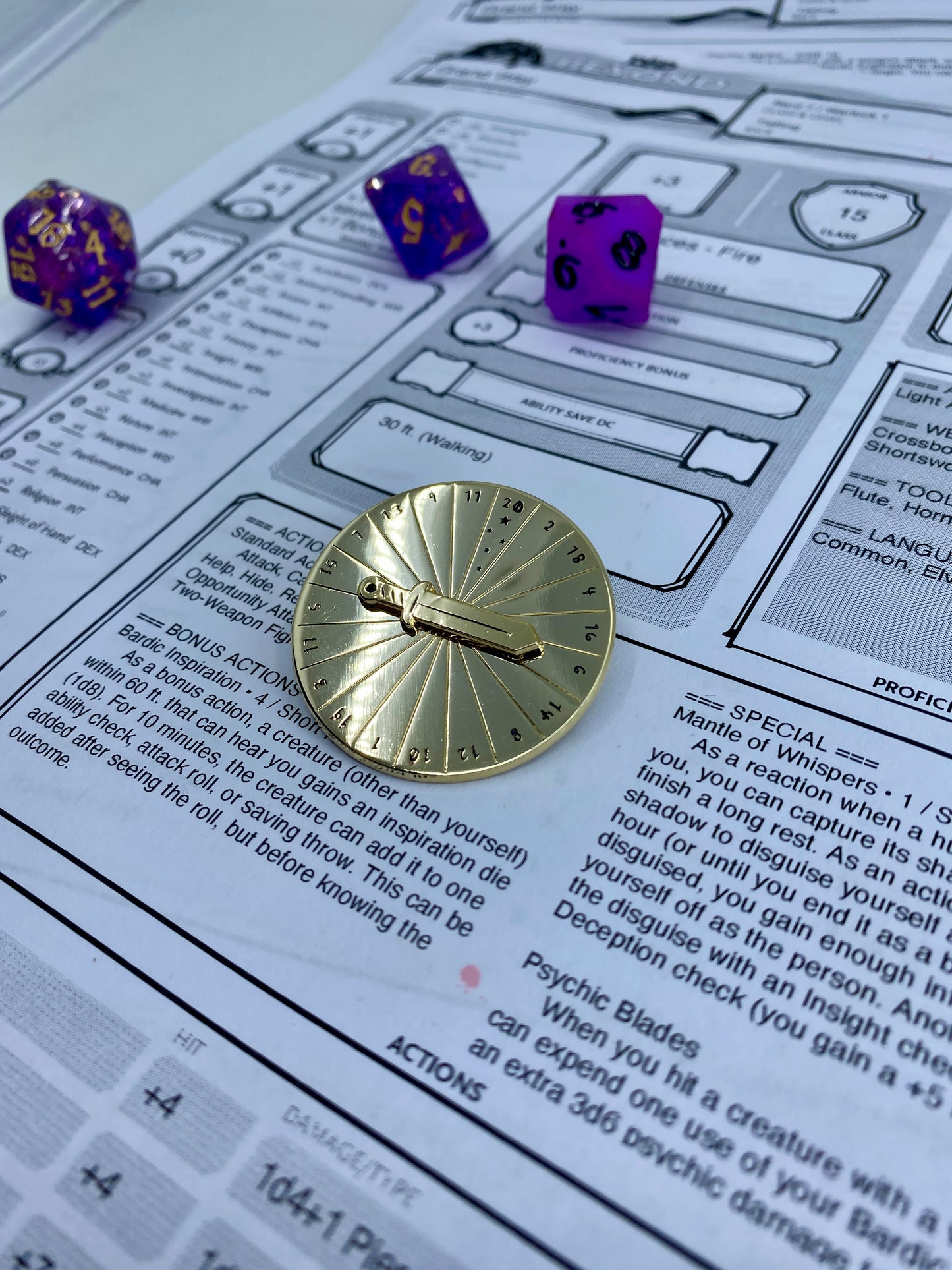 Spin Your Fate Enamel Spinner Pin