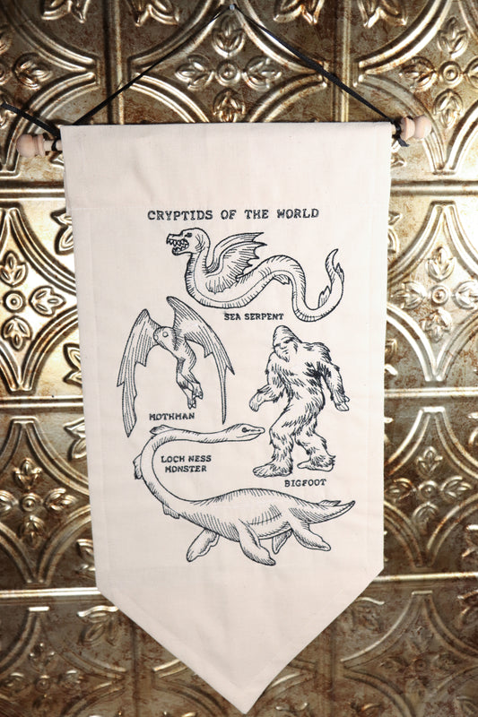 Cryptids of the World Embroidered Banner