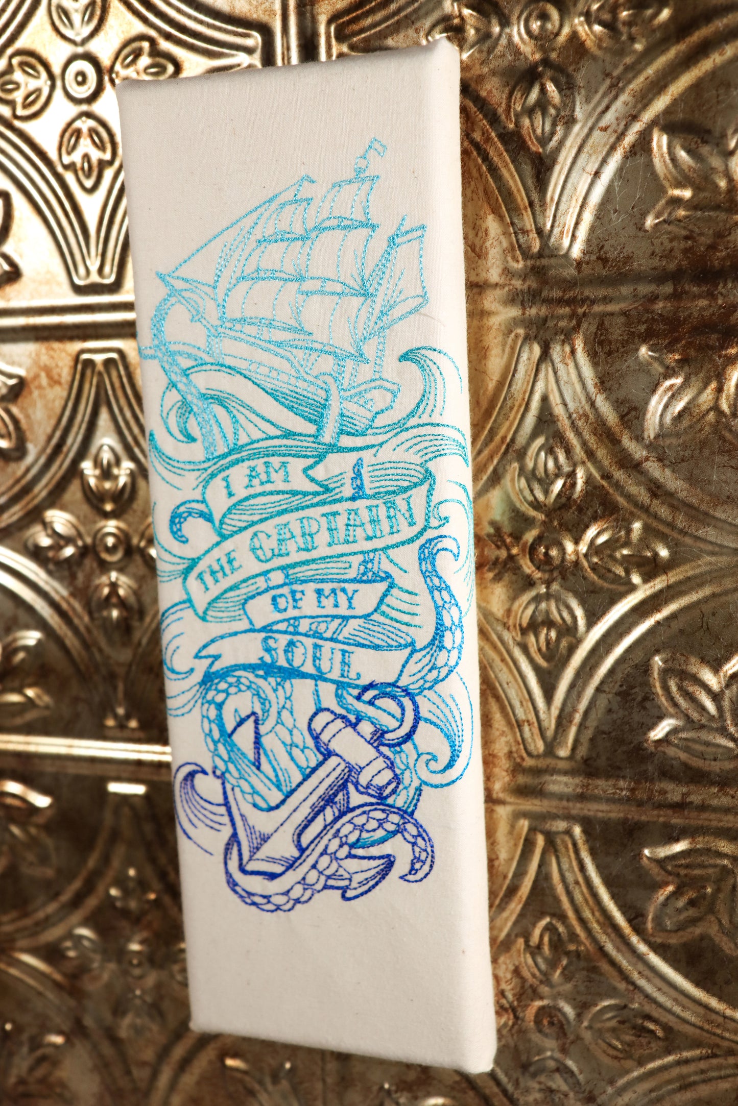 Invictus- Captain of My Soul Embroidered Canvas