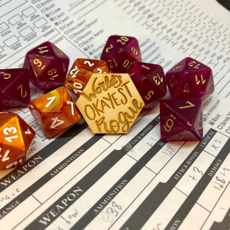 D&D Pin World's Okayest Rogue Pin