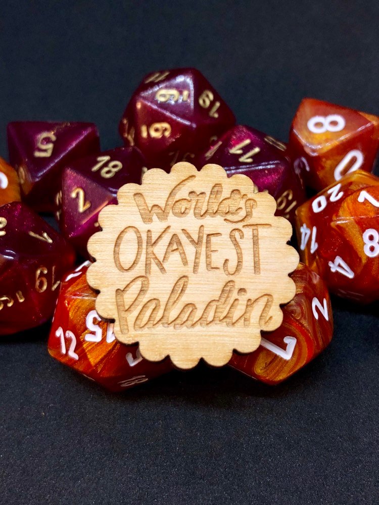 D&D Pin World's Okayest Paladin Pin