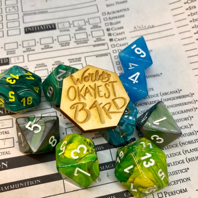 D&D Pin World's Okayest Bard Pin