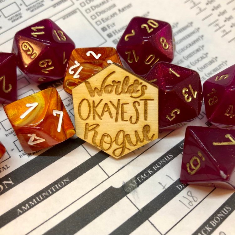 D&D Pin World's Okayest Rogue Pin