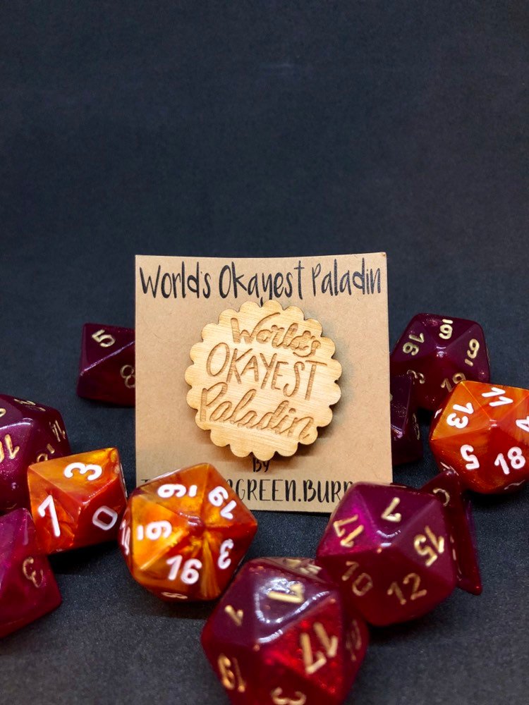 D&D Pin World's Okayest Paladin Pin