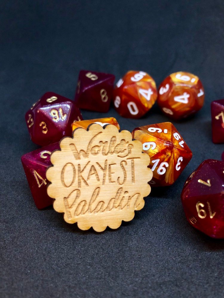 D&D Pin World's Okayest Paladin Pin