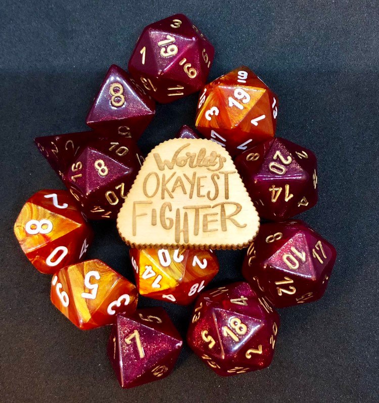 D&D Pin World's Okayest Fighter Pin