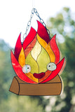 Calcifer Stained Glass Acrylic Mosaic