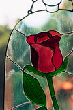 Enchanted Rose Stained Glass Acrylic Mosaic