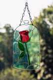 Enchanted Rose Stained Glass Acrylic Mosaic