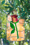 Enchanted Rose Stained Glass Acrylic Mosaic