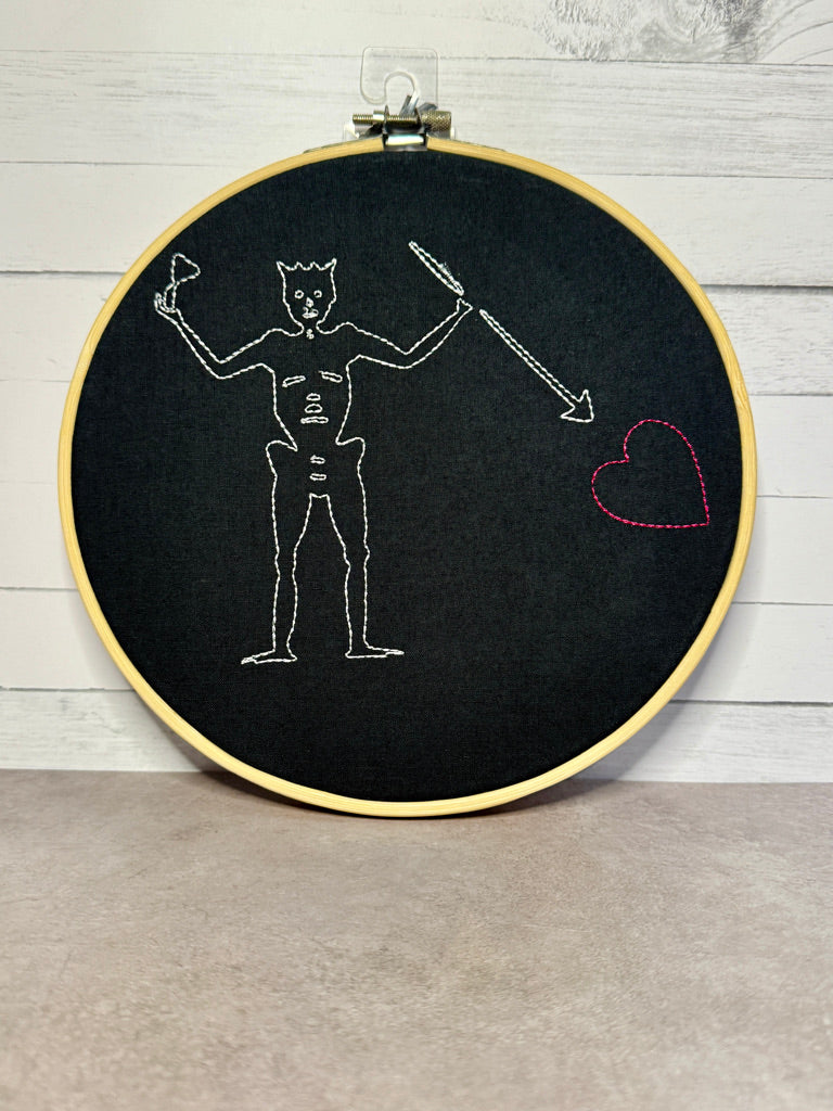 Blackbeard Flag 8 inch Embroidery Hoop