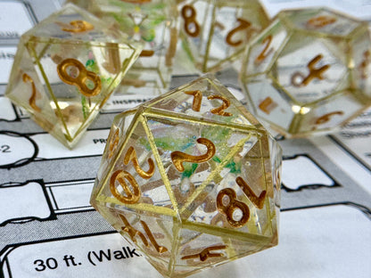 Like a Moth to the Frame Handcrafted Dice Set