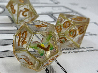 Like a Moth to the Frame Handcrafted Dice Set