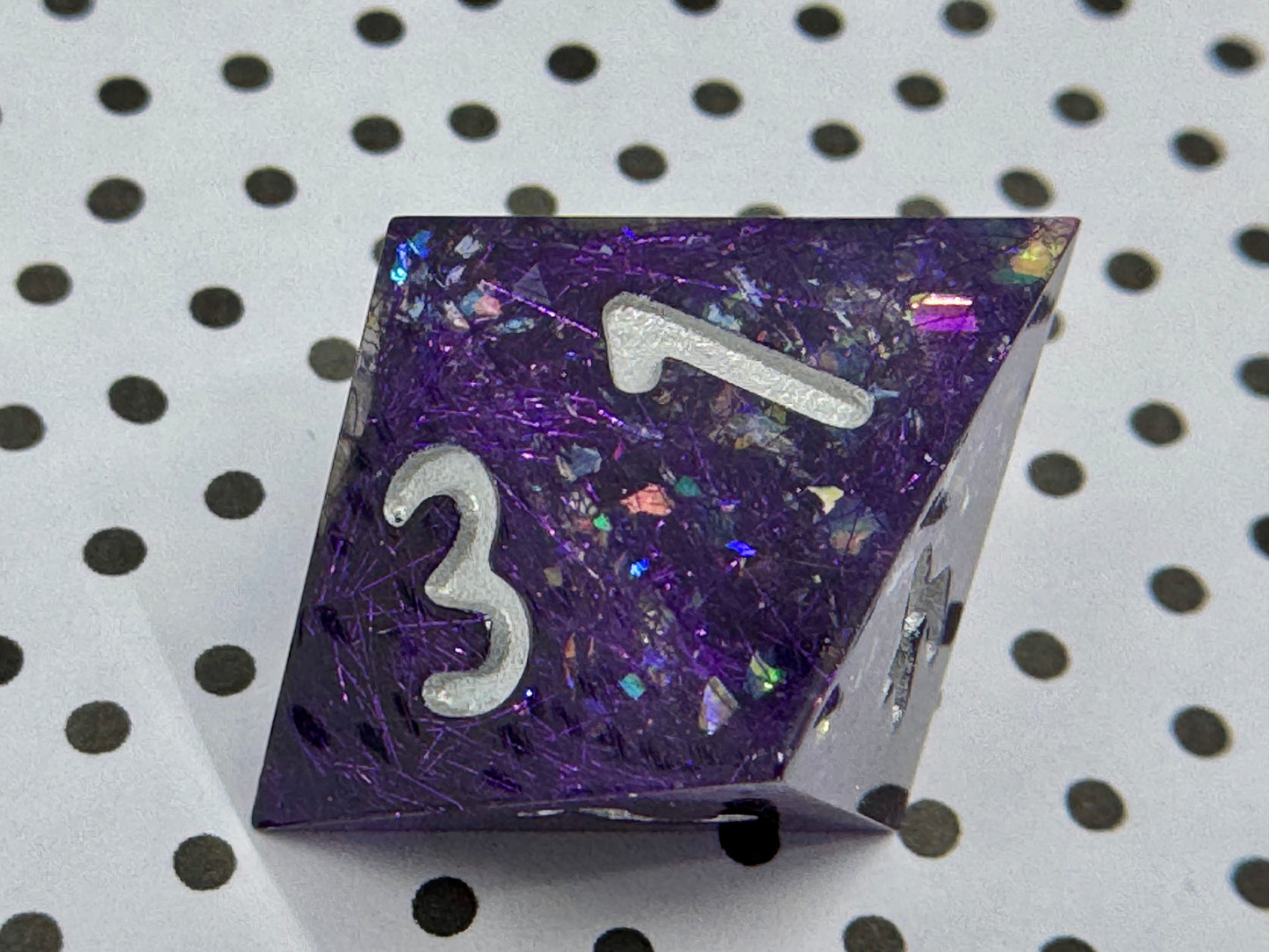 Amethyst Nebula Handcrafted Dice Set