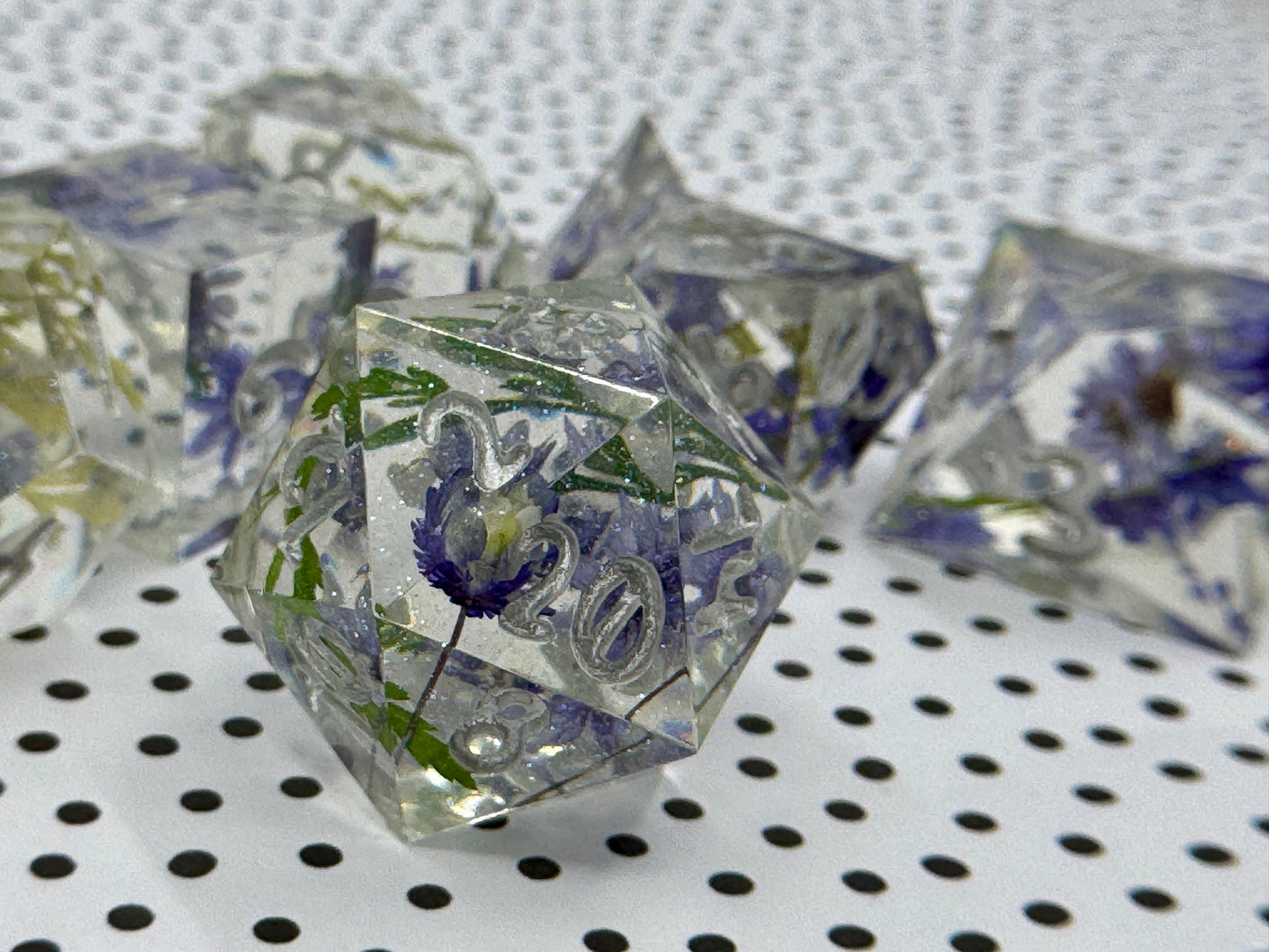 Lilac Whisper Handcrafted Dice Set