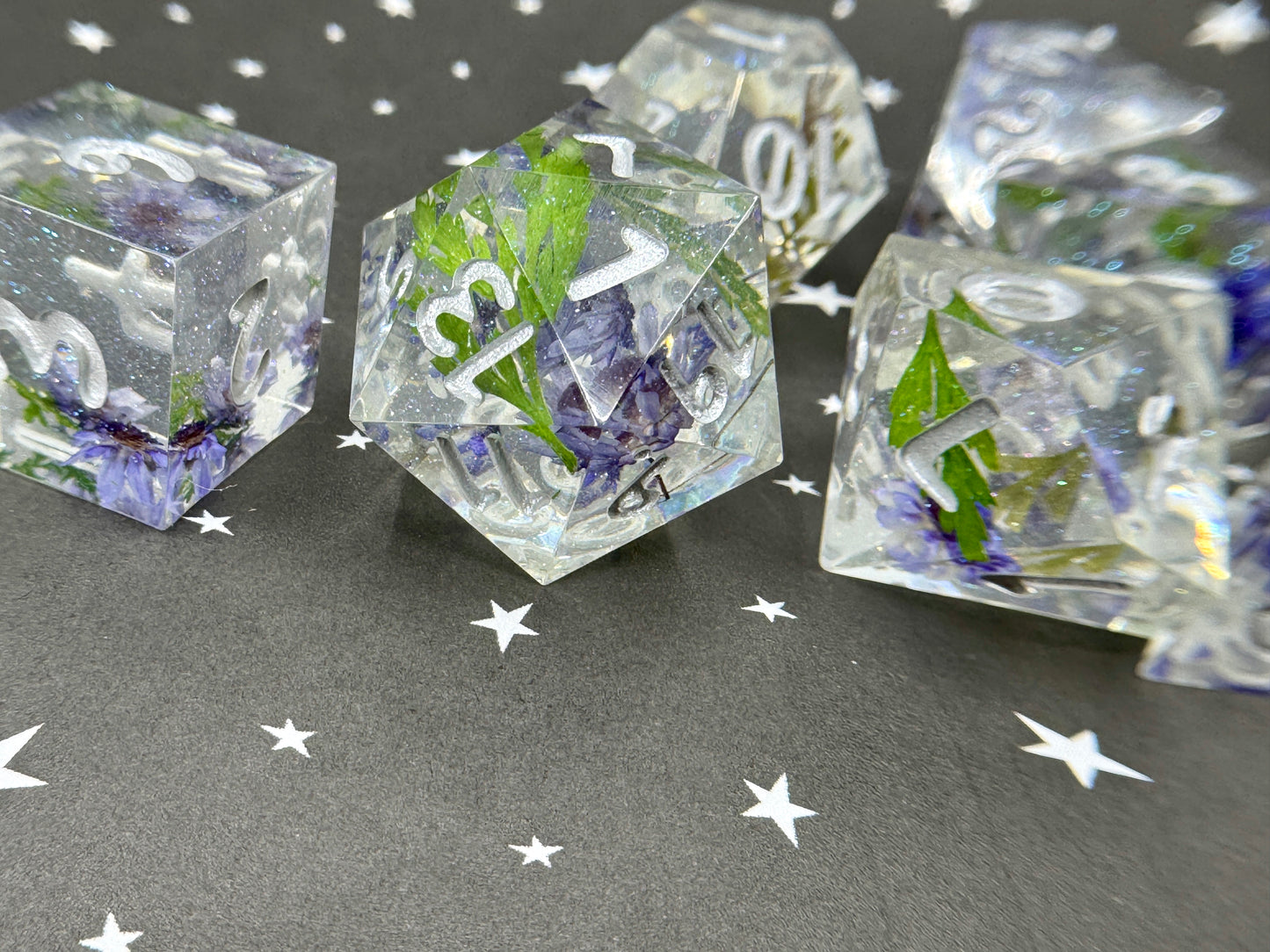 Lilac Whisper Handcrafted Dice Set