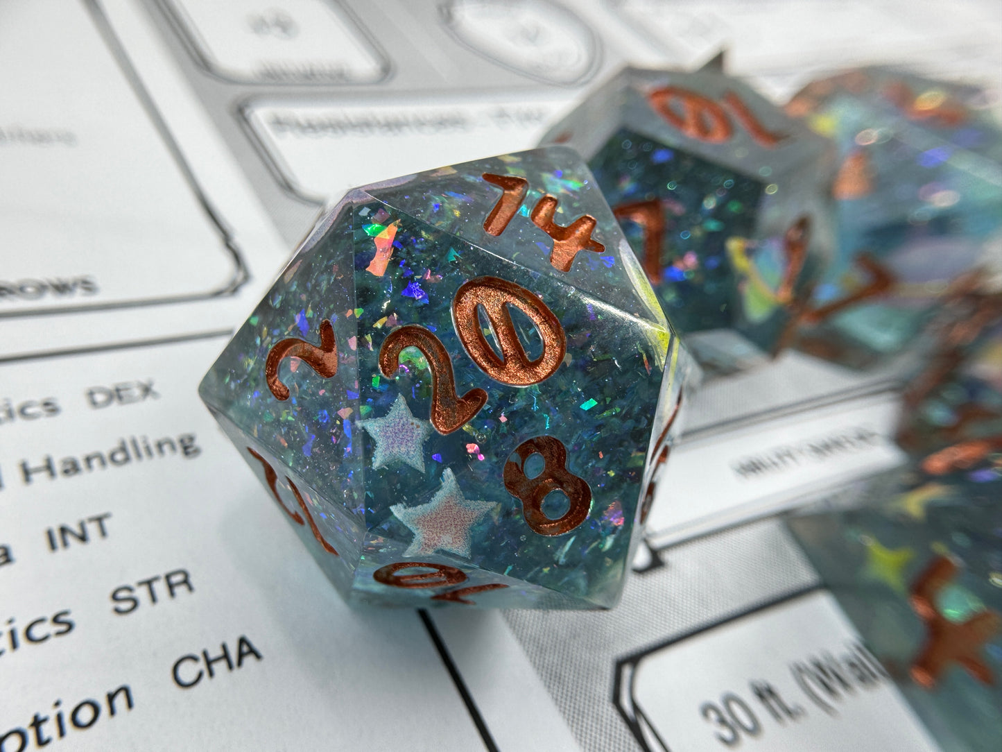 Blue Moon Handcrafted Dice Set