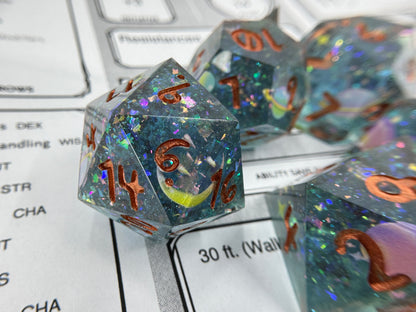 Blue Moon Handcrafted Dice Set