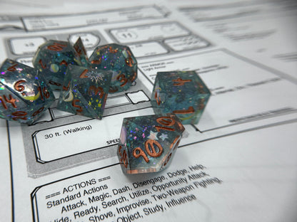 Blue Moon Handcrafted Dice Set