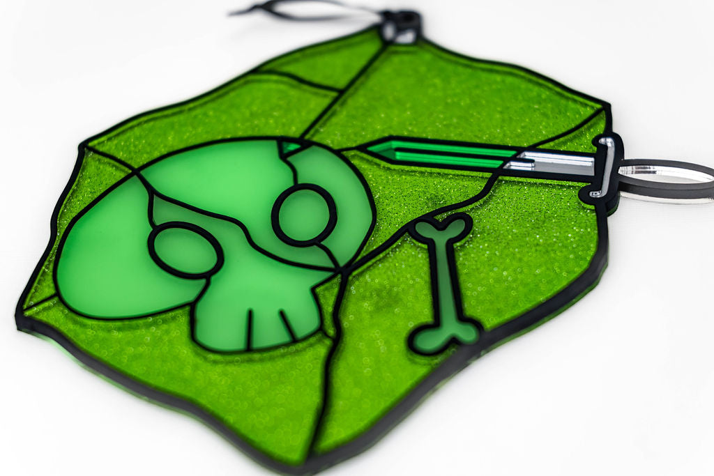 Gelatinous Cube Acrylic Stained "Glass" Suncatcher