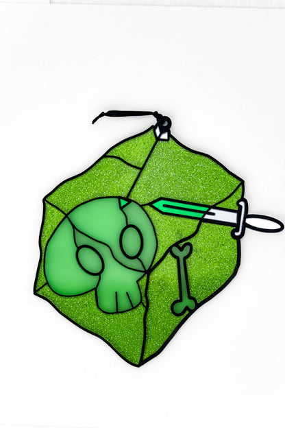 Gelatinous Cube Acrylic Stained "Glass" Suncatcher