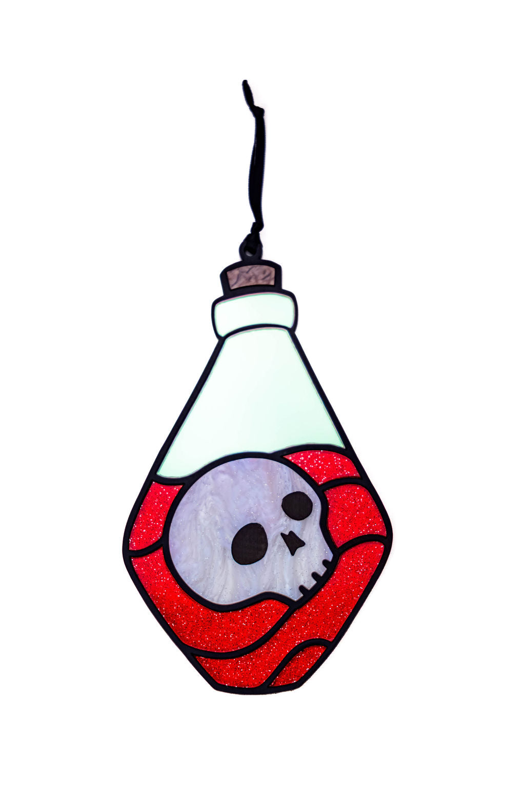 Skull Potion Stained "Glass" Suncatcher