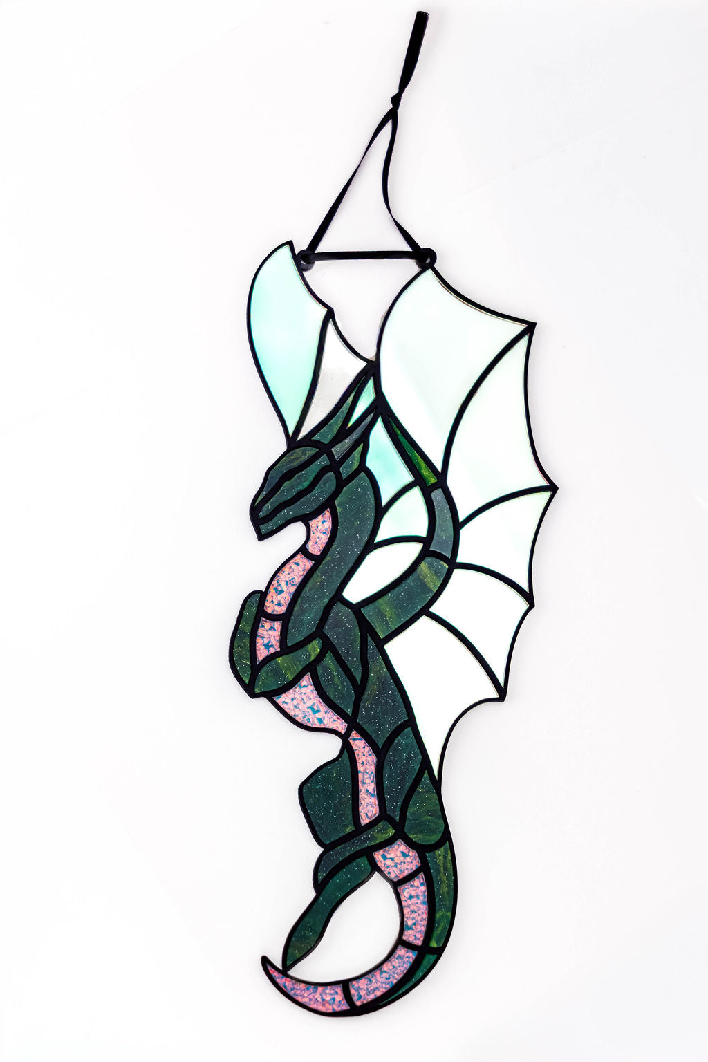 Green Dragon Stained "Glass" Suncatcher