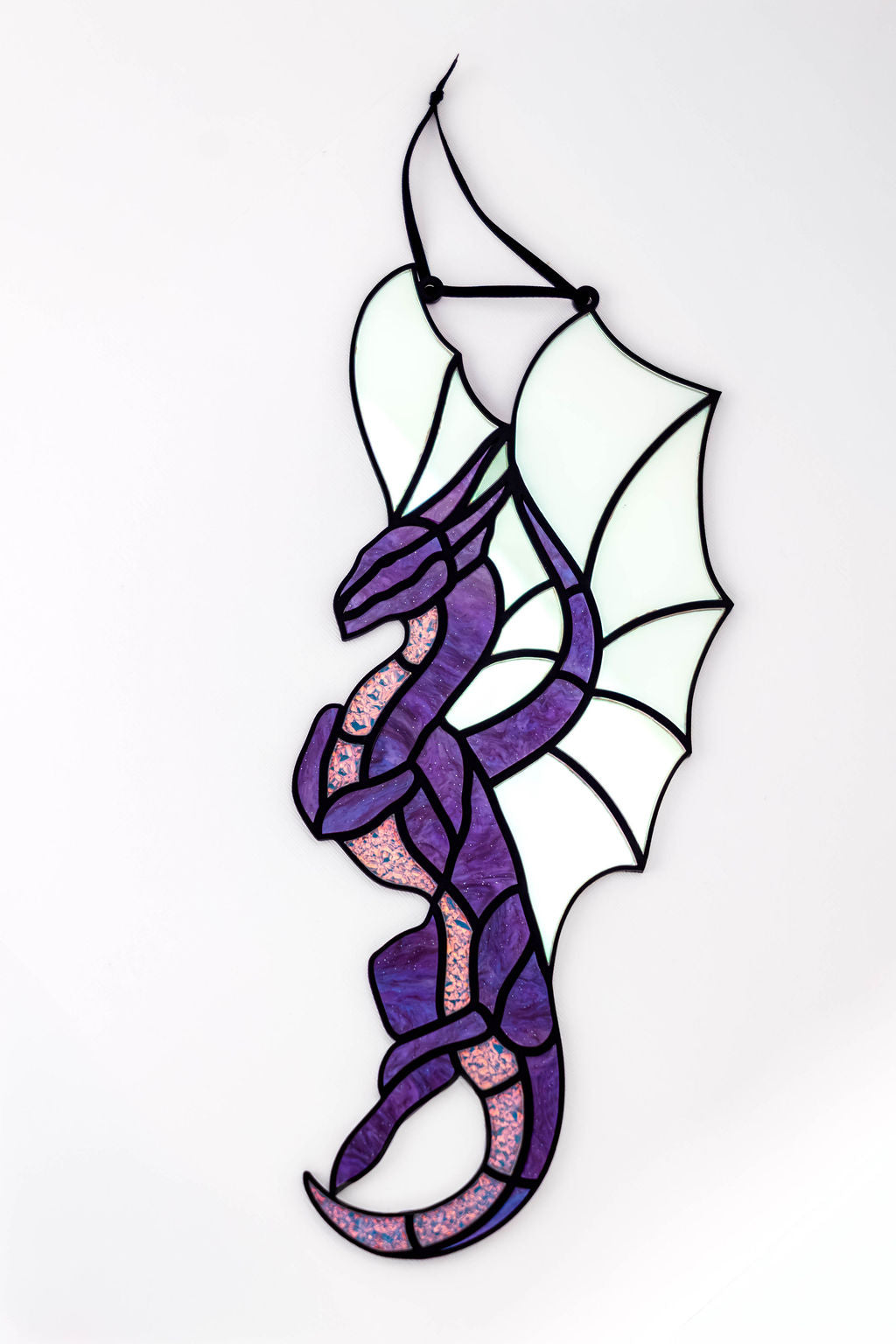 Purple Dragon Stained "Glass" Suncatcher