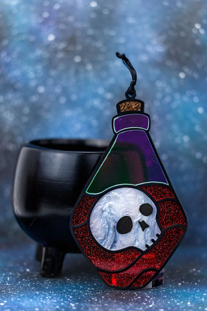 Skull Potion Stained "Glass" Suncatcher