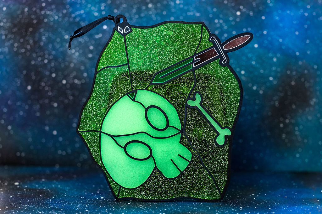Gelatinous Cube Acrylic Stained "Glass" Suncatcher