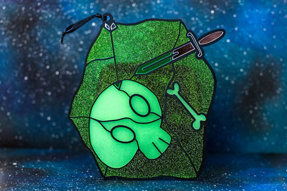 Gelatinous Cube Acrylic Stained "Glass" Suncatcher