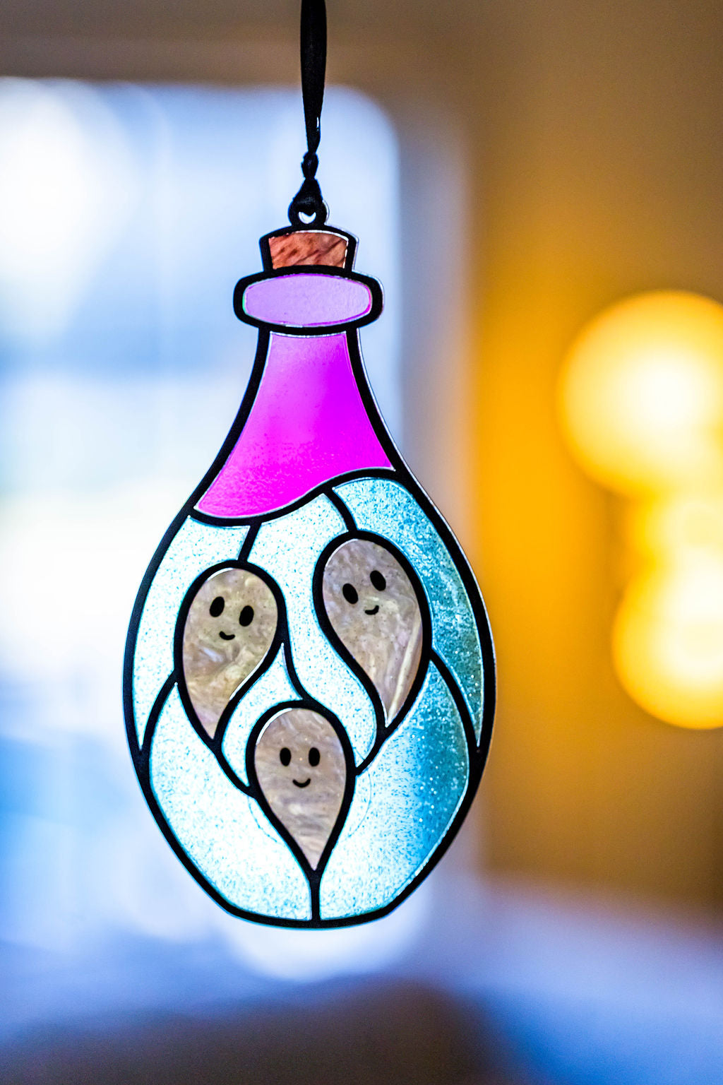Ghost Potion Stained "Glass" Suncatcher