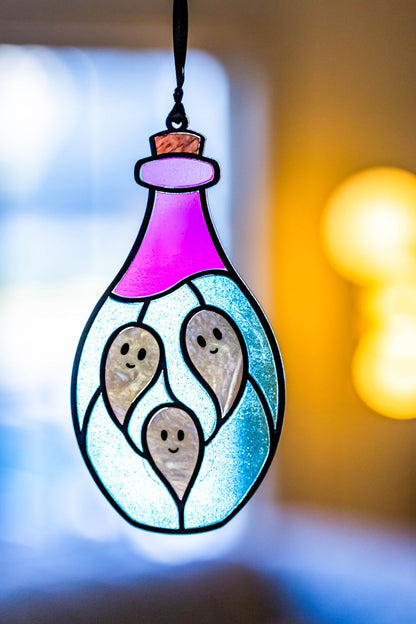 Ghost Potion Stained "Glass" Suncatcher
