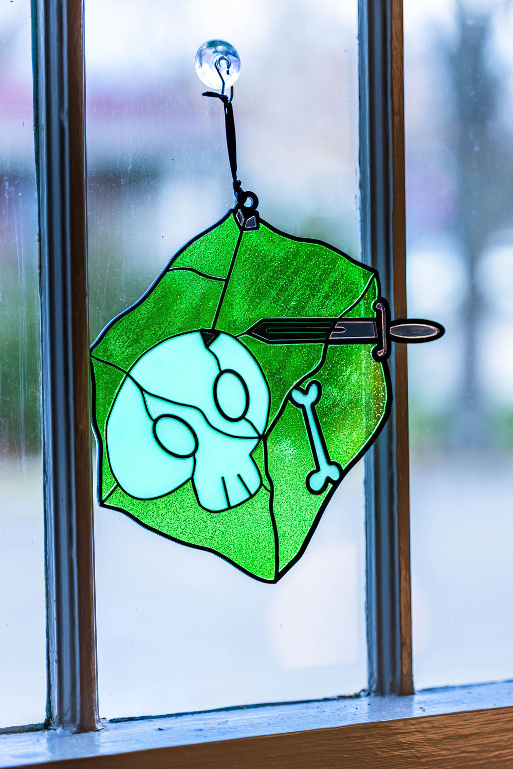 Gelatinous Cube Acrylic Stained "Glass" Suncatcher