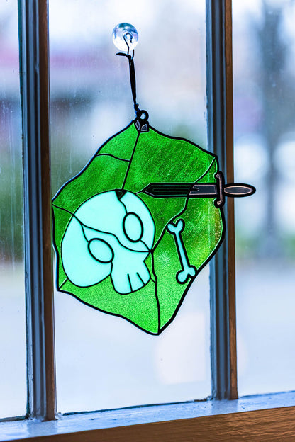 Gelatinous Cube Acrylic Stained "Glass" Suncatcher