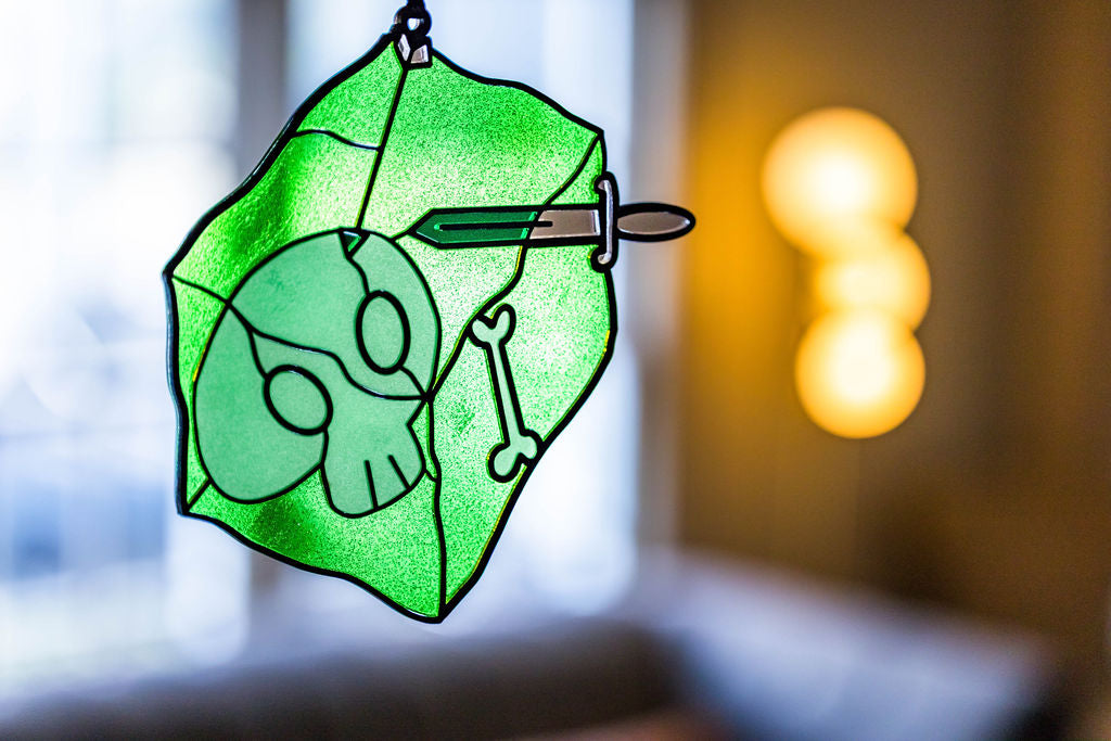 Gelatinous Cube Acrylic Stained "Glass" Suncatcher