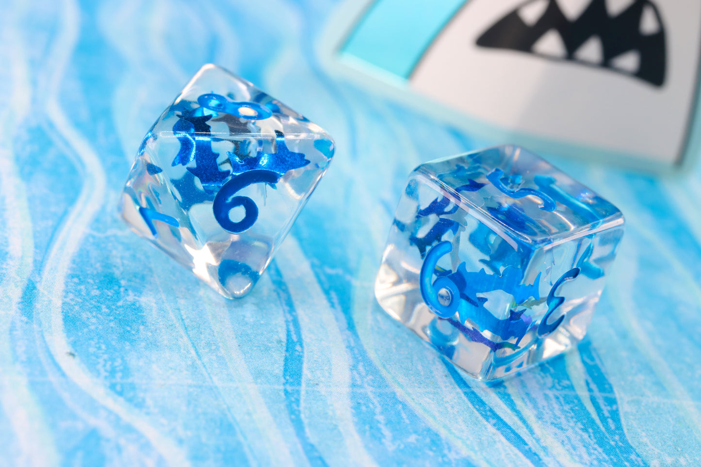 Shark Confetti Dice Set