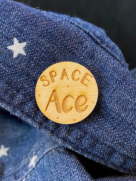 LGBTQ+ Wooden Pin- Space Ace