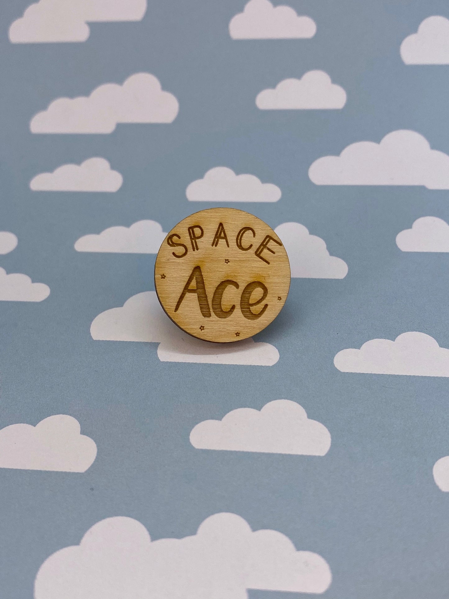 LGBTQ+ Wooden Pin- Space Ace