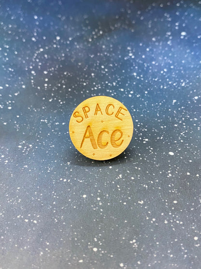 LGBTQ+ Wooden Pin- Space Ace