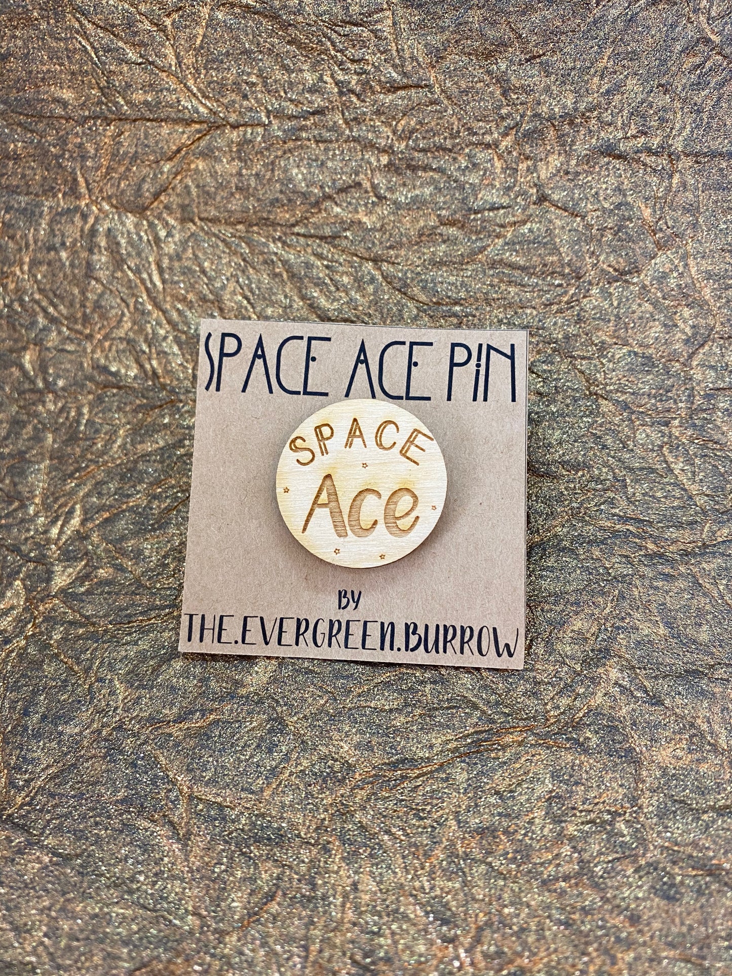 LGBTQ+ Wooden Pin- Space Ace