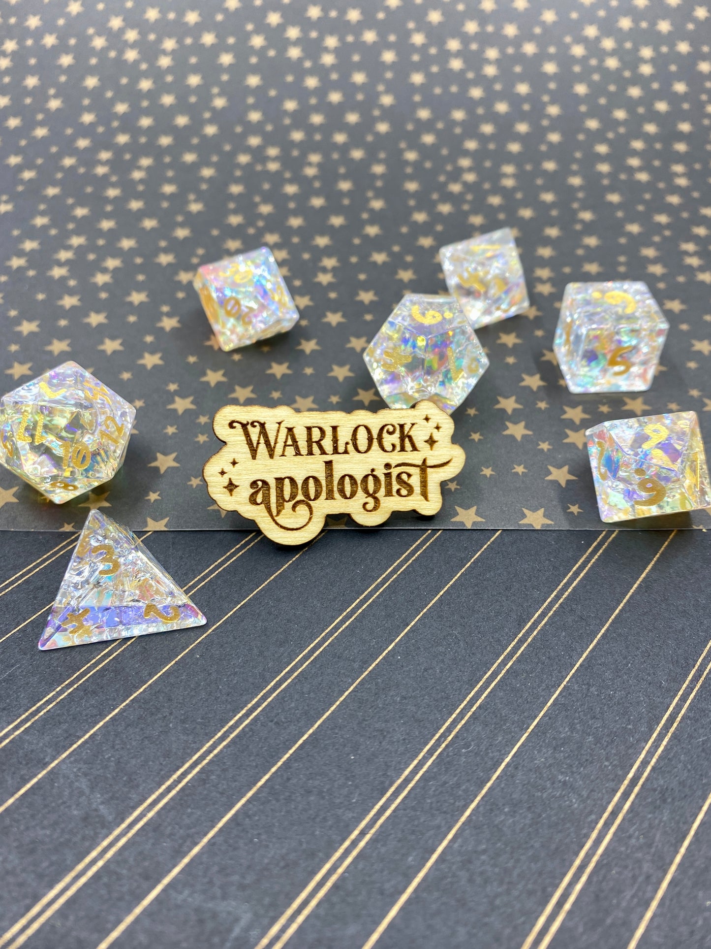 Warlock Apologist Wooden Pin