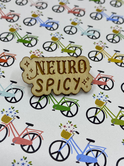 Neuro Spicy Wooden Pin