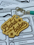 Bard Babe Wooden Keychain with tassel